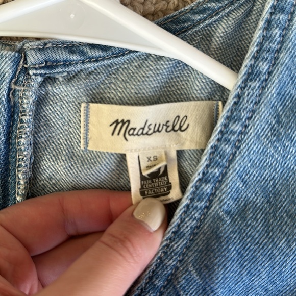 Madewell Ariana V Neck Denim Dress - Picture 3 of 4
